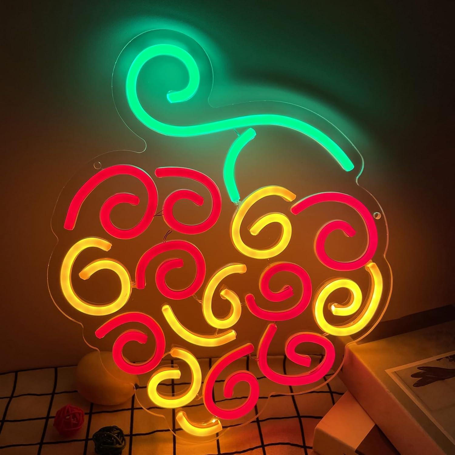 Lighting Decor In Room - Cyber Fruit Neon Sign USB Dimmable