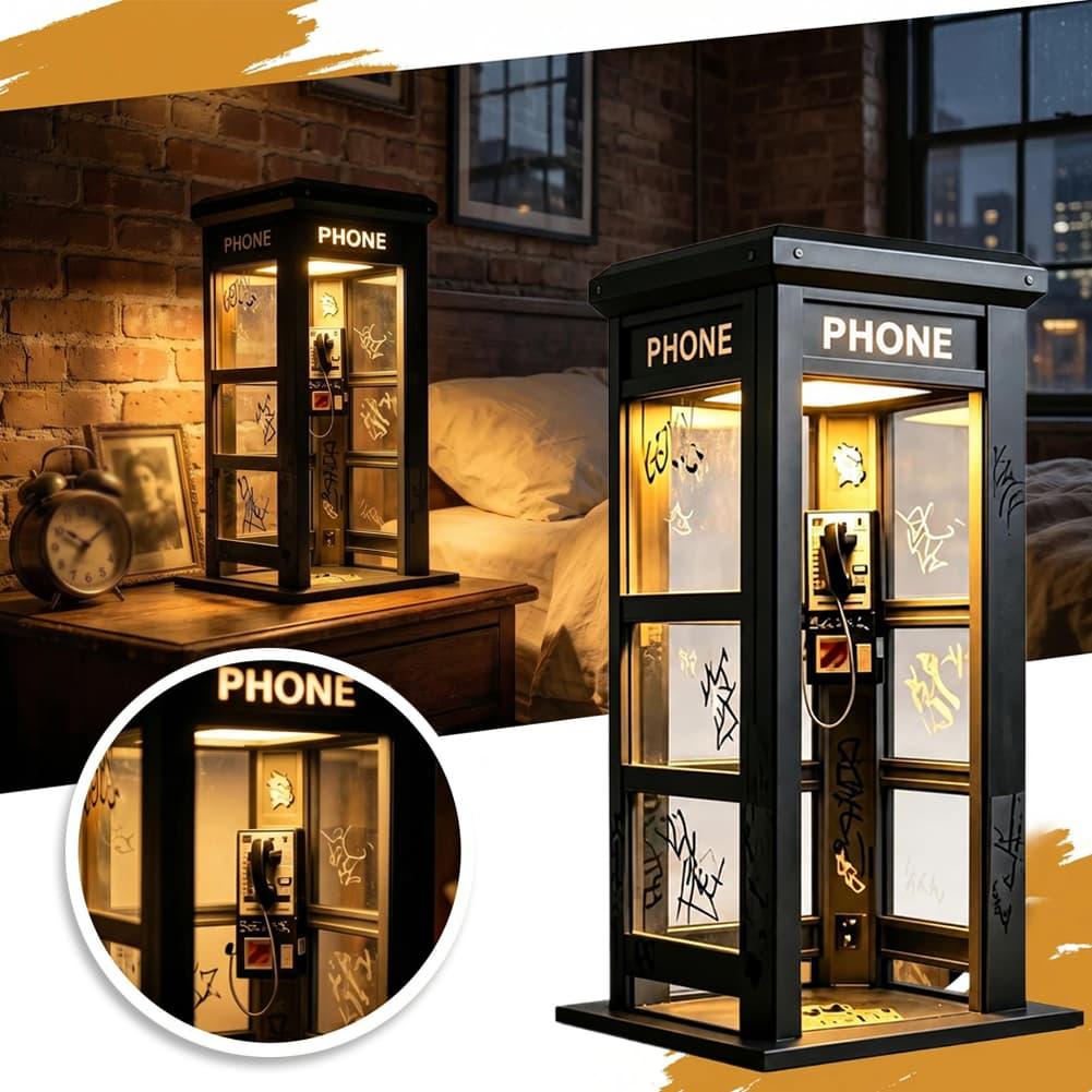 Decor Lighting Table Lamps - Retro Graffiti Phone Booth Table Lamp