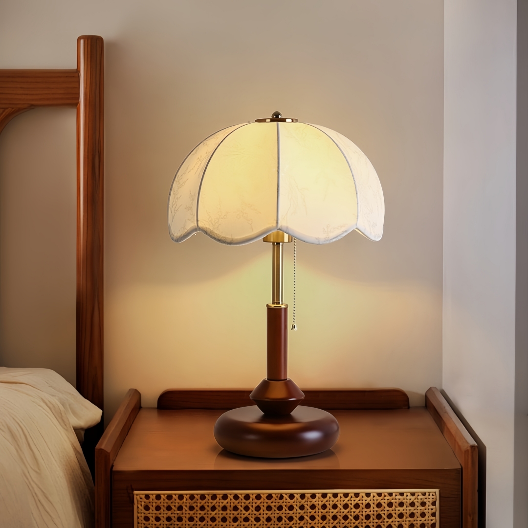 Lighting Decor In Room - Vintage Scalloped Dome Table Lamp for