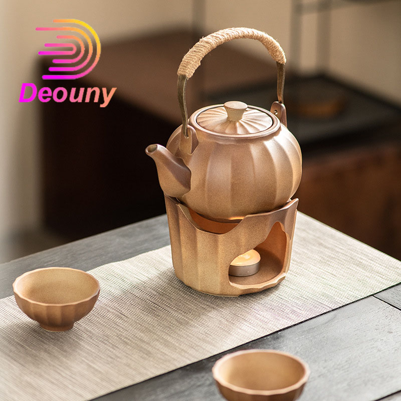 Candle Holder Set - DEOUNY Coarse pottery teapot enclosed stove