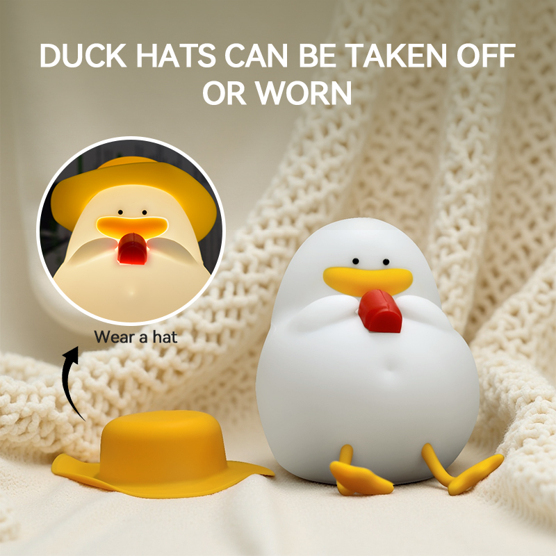 Decor Lighting Table Lamps - Happy Duck Night Light,Touch-Control Bedside Lamp,Chargable