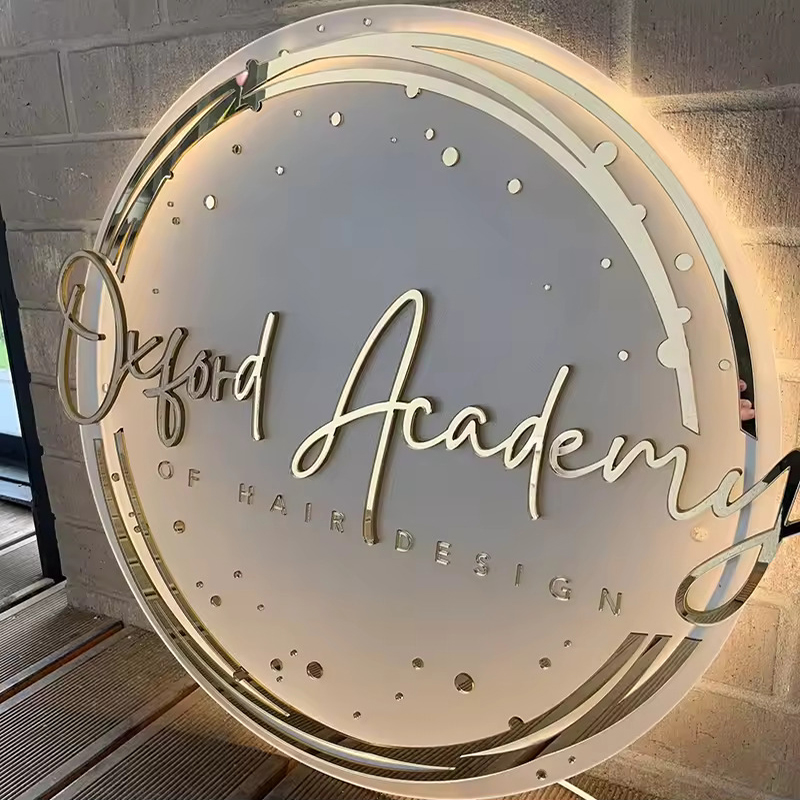 Custom Shop Logo 3D Acrylic Si - Lighting Decor Company ulasan dan harga