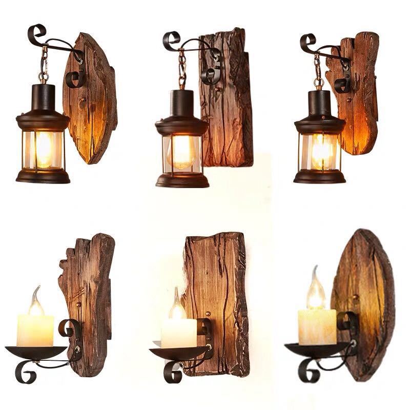 Wooden Wall Lamp for Living Ro - Lighting Decoration On Wall ulasan dan harga