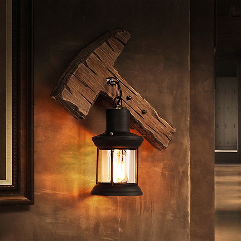 Wooden Wall Lamp for Living Ro - Lighting Decoration On Wall ulasan dan harga