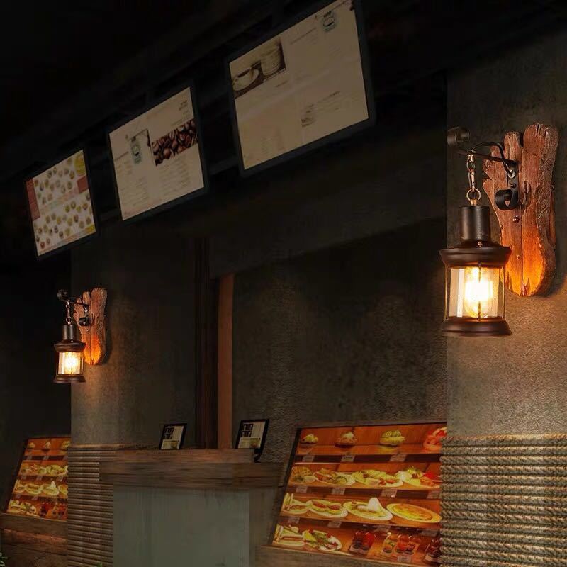 Wooden Wall Lamp for Living Ro - Lighting Decoration On Wall ulasan dan harga