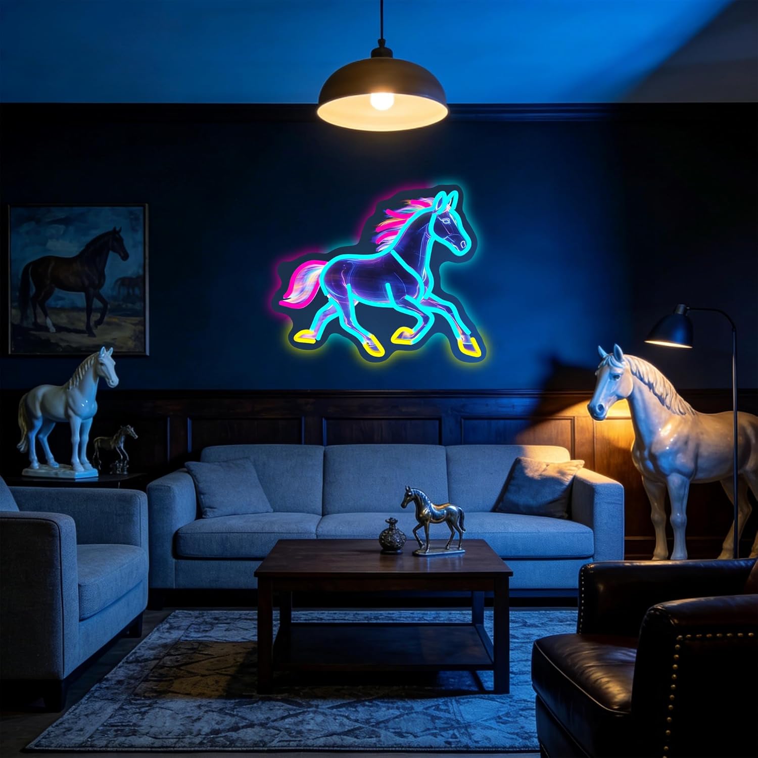 Horse Night Light Neon Sign De - Room Lighting Bedroom Decor ulasan dan harga