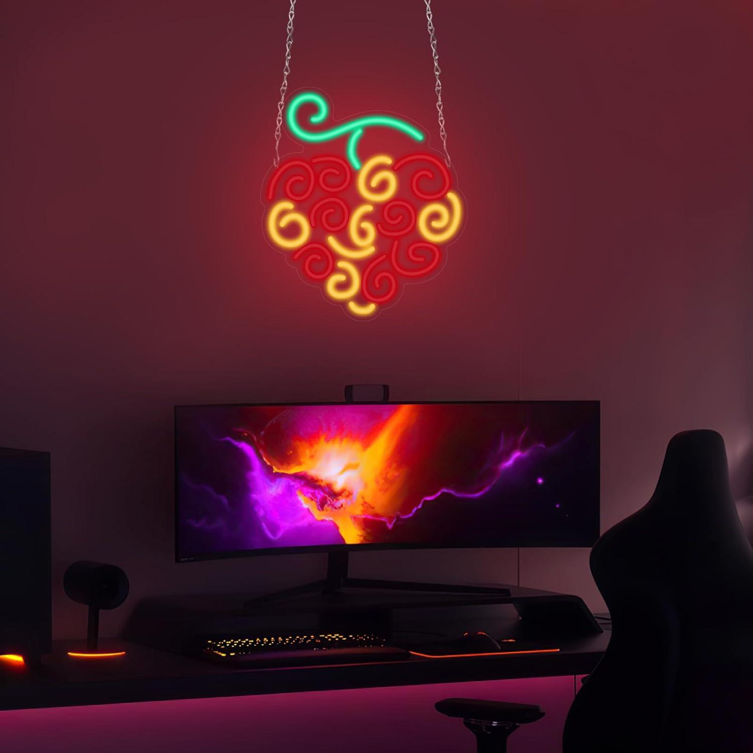 Cyber Fruit Neon Sign USB Dimm - Lighting Decor In Room ulasan dan harga
