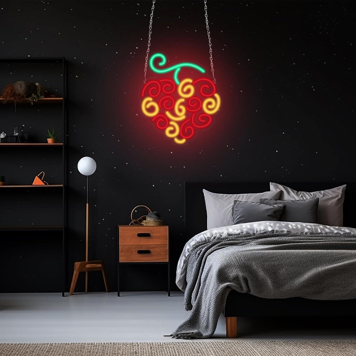 Cyber Fruit Neon Sign USB Dimm - Lighting Decor In Room ulasan dan harga
