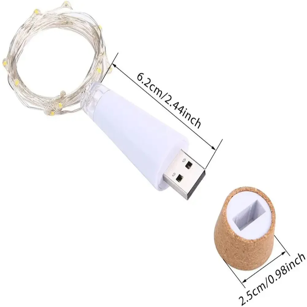 20 LEDs Cork Bottle Fairy Ligh - Decor Lighting Cork ulasan dan harga
