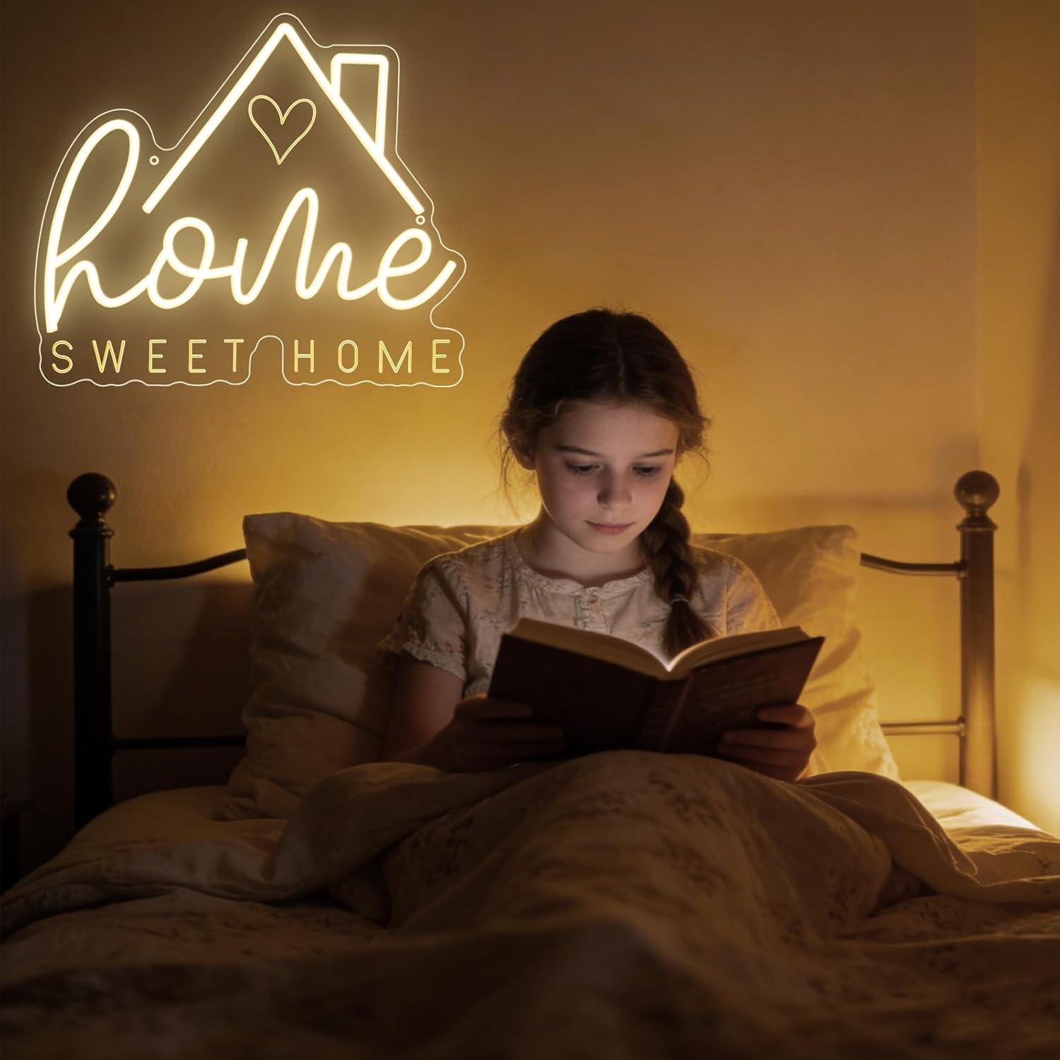 Sweet Home Neon Sign USB Dimma - Lighting Decor In Room ulasan dan harga