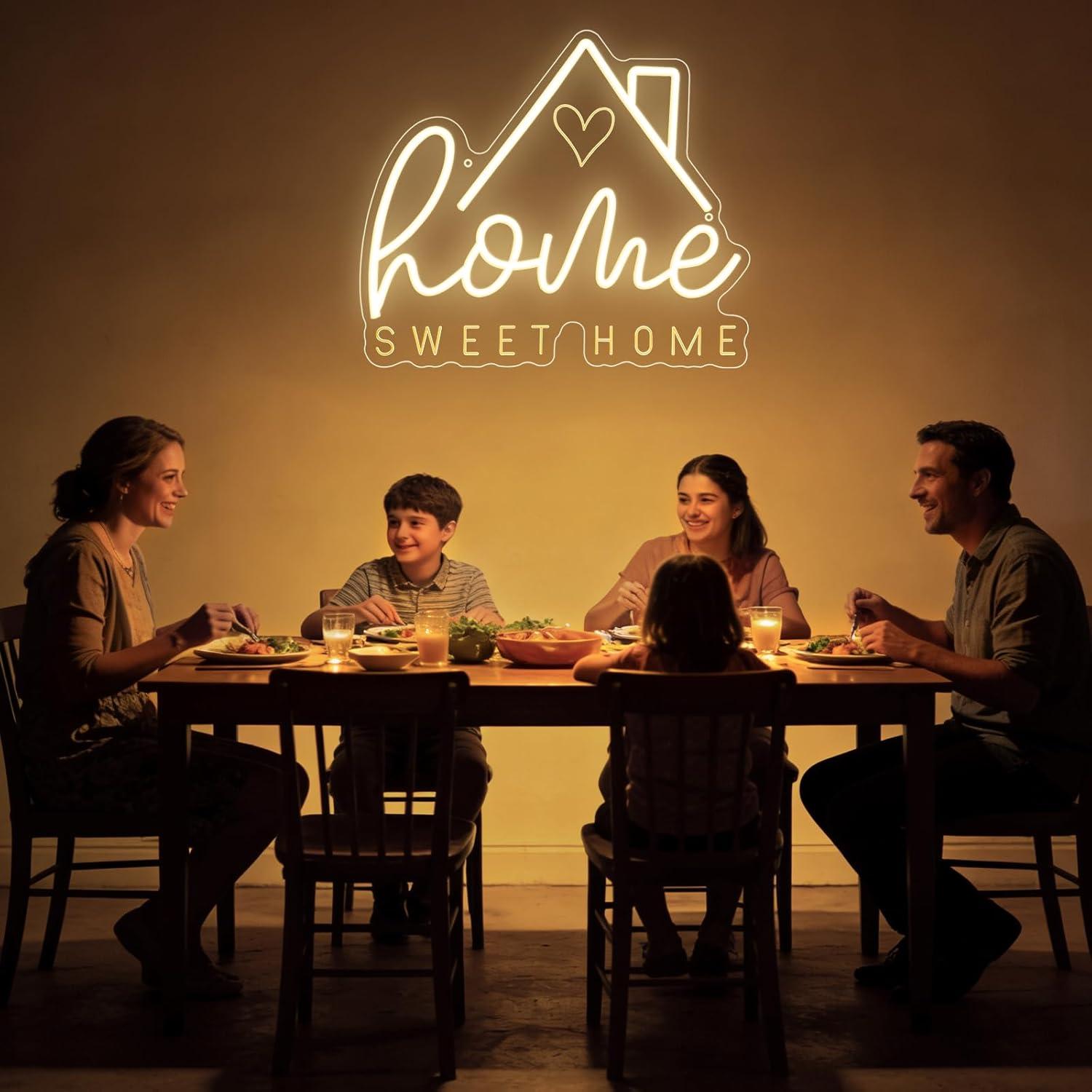Sweet Home Neon Sign USB Dimma - Lighting Decor In Room ulasan dan harga
