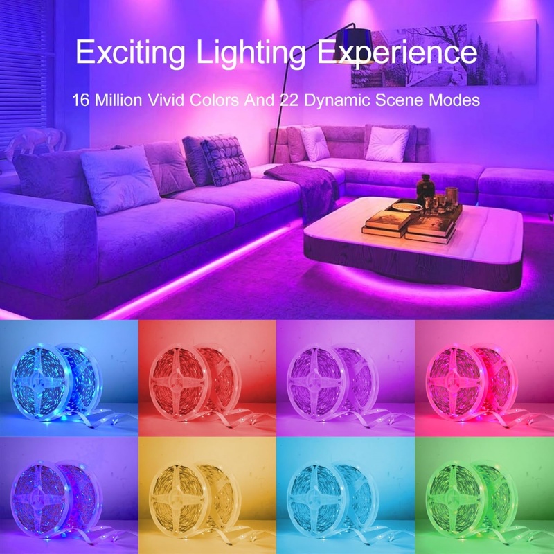 DC 5V USB LED Strip Lights APP - Lighting Decor In Room ulasan dan harga