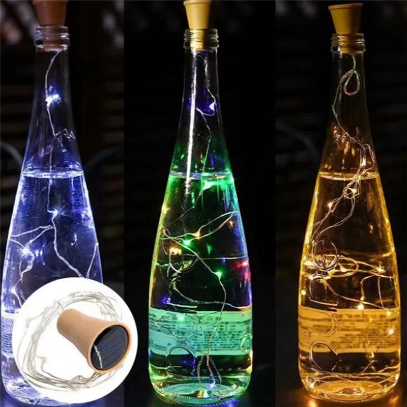 A76I-Set Of 10 Solar LED Fairy - Decor Lighting Cork ulasan dan harga