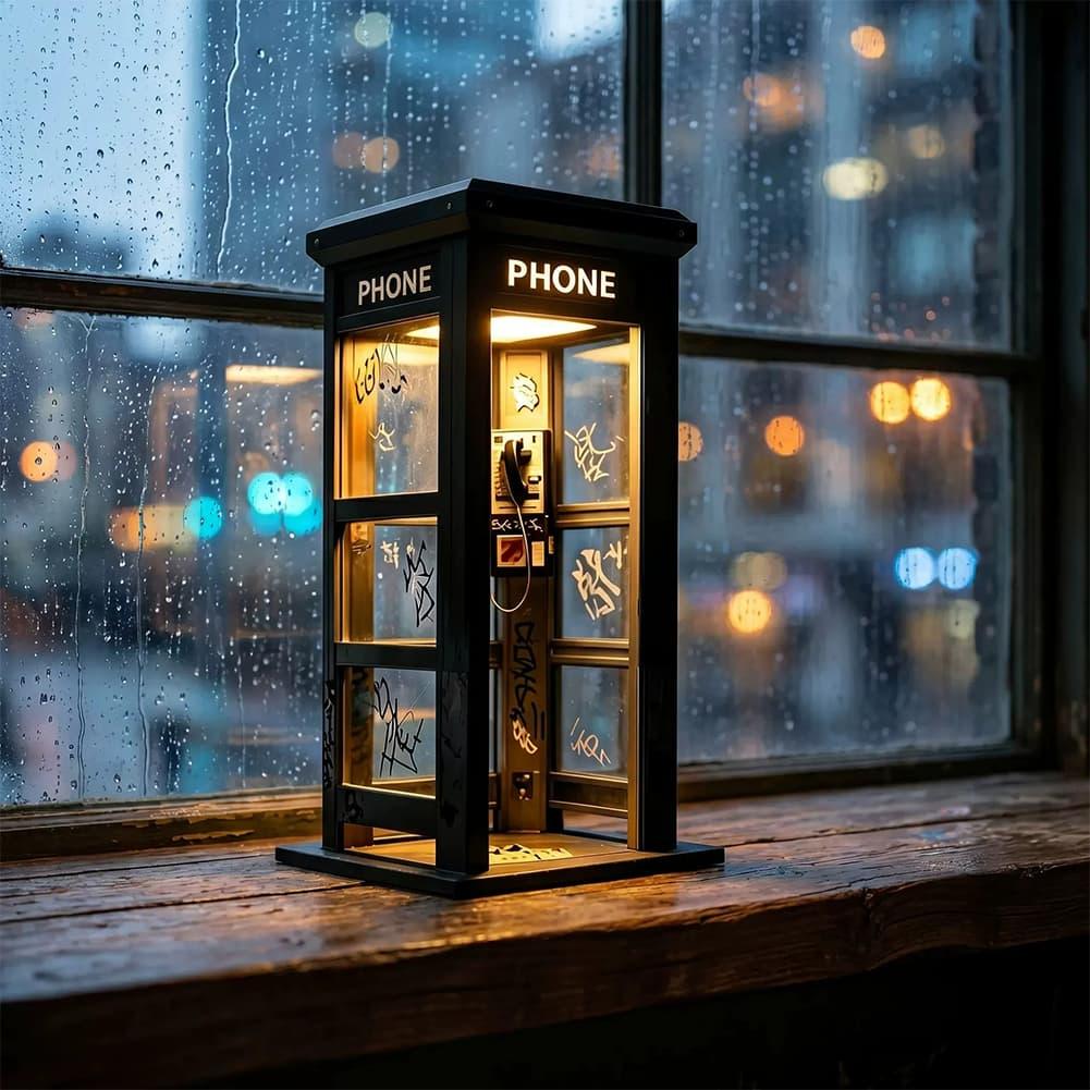 Retro Graffiti Phone Booth Tab - Decor Lighting Table Lamps ulasan dan harga