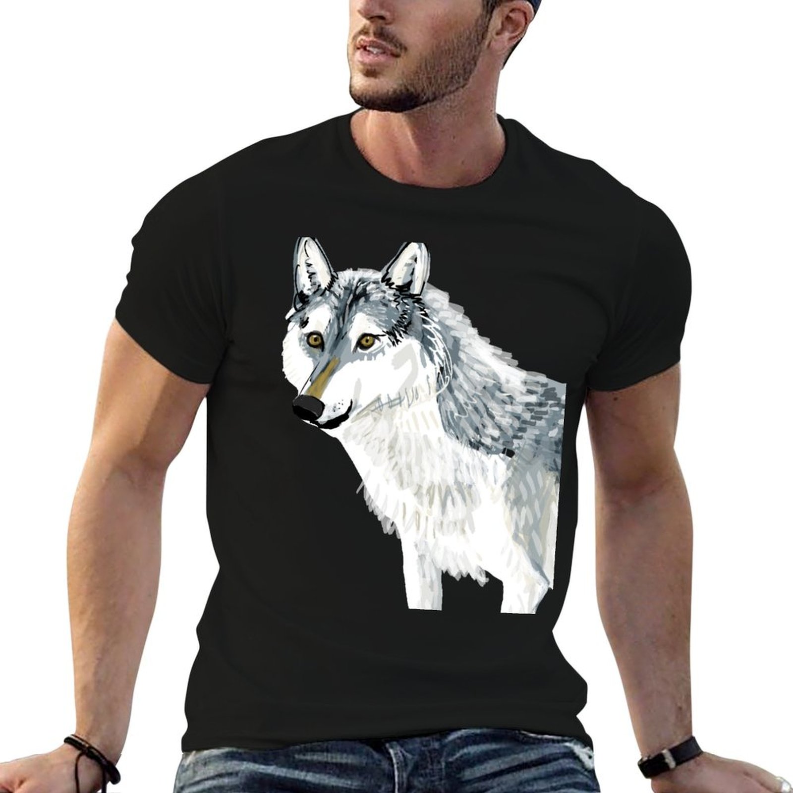 Totem Alberta Wolf T-Shirt Cas - Alberta Lighting & Decor Reviews ulasan dan harga