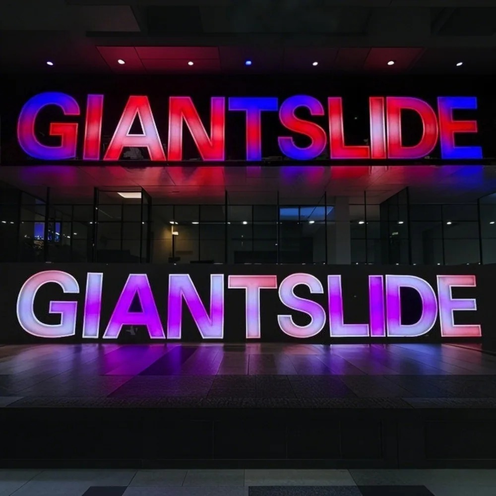 Custom RGB Metal LED Sign Wall - Lighting Decor Company ulasan dan harga