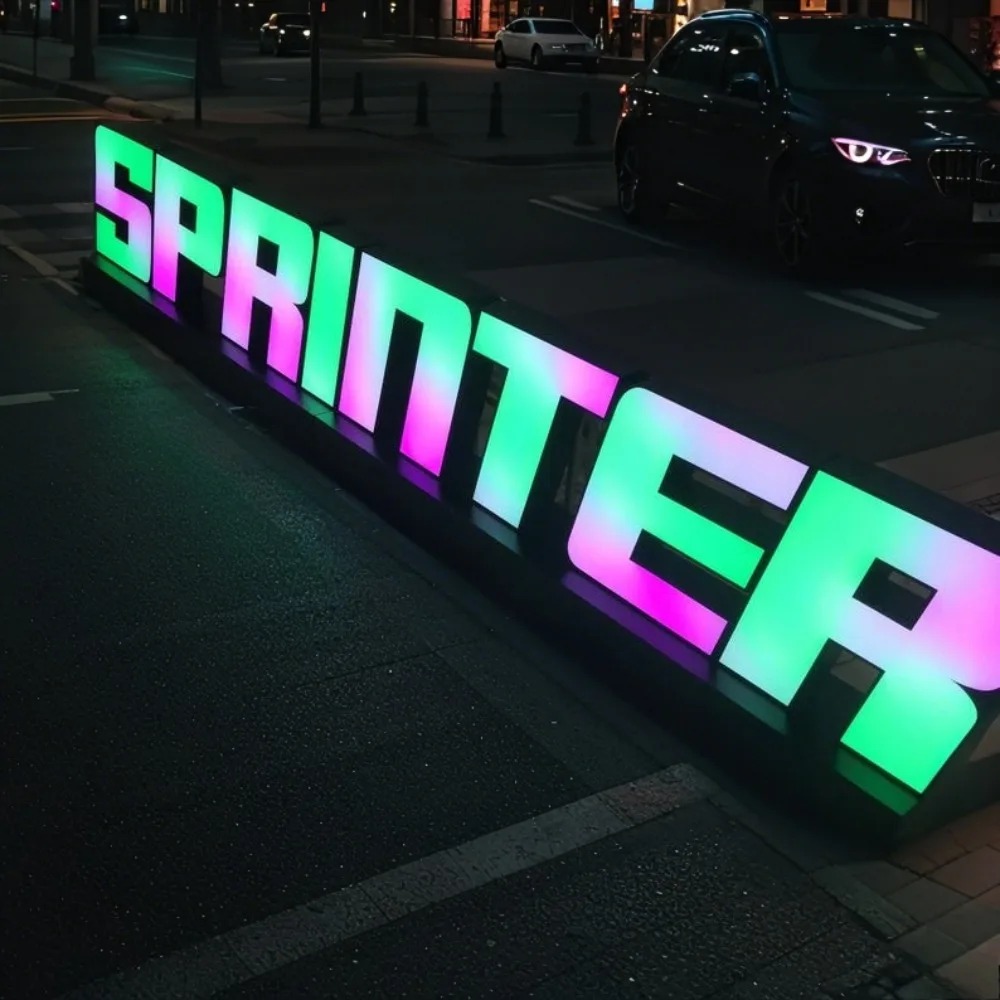 Custom RGB Metal LED Sign Wall - Lighting Decor Company ulasan dan harga