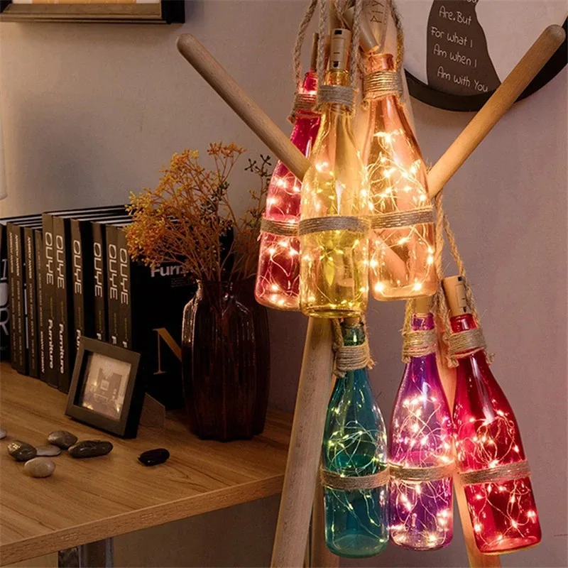 6pcs 20led Wine Bottle with Co - Decor Lighting Cork ulasan dan harga