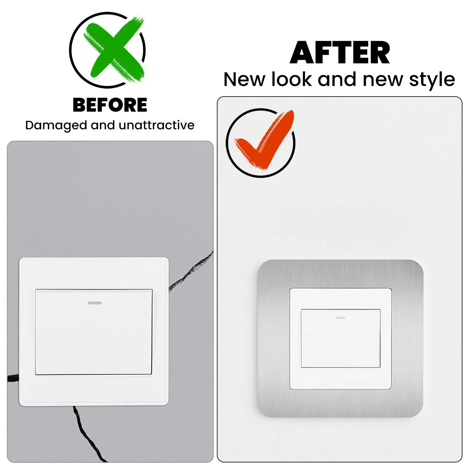 4pcs Silvery Self-Adhesive Lig - Decor Lighting Uk ulasan dan harga