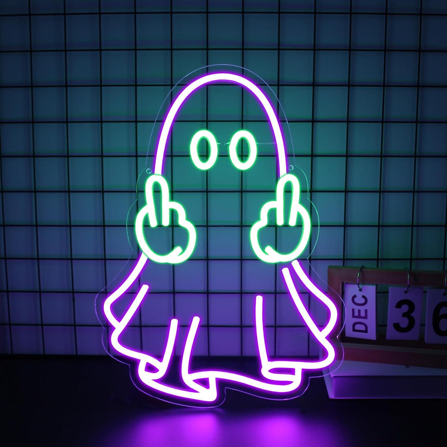 Ghost Neon Sign USB Powered LE - Lighting Decor In Room ulasan dan harga