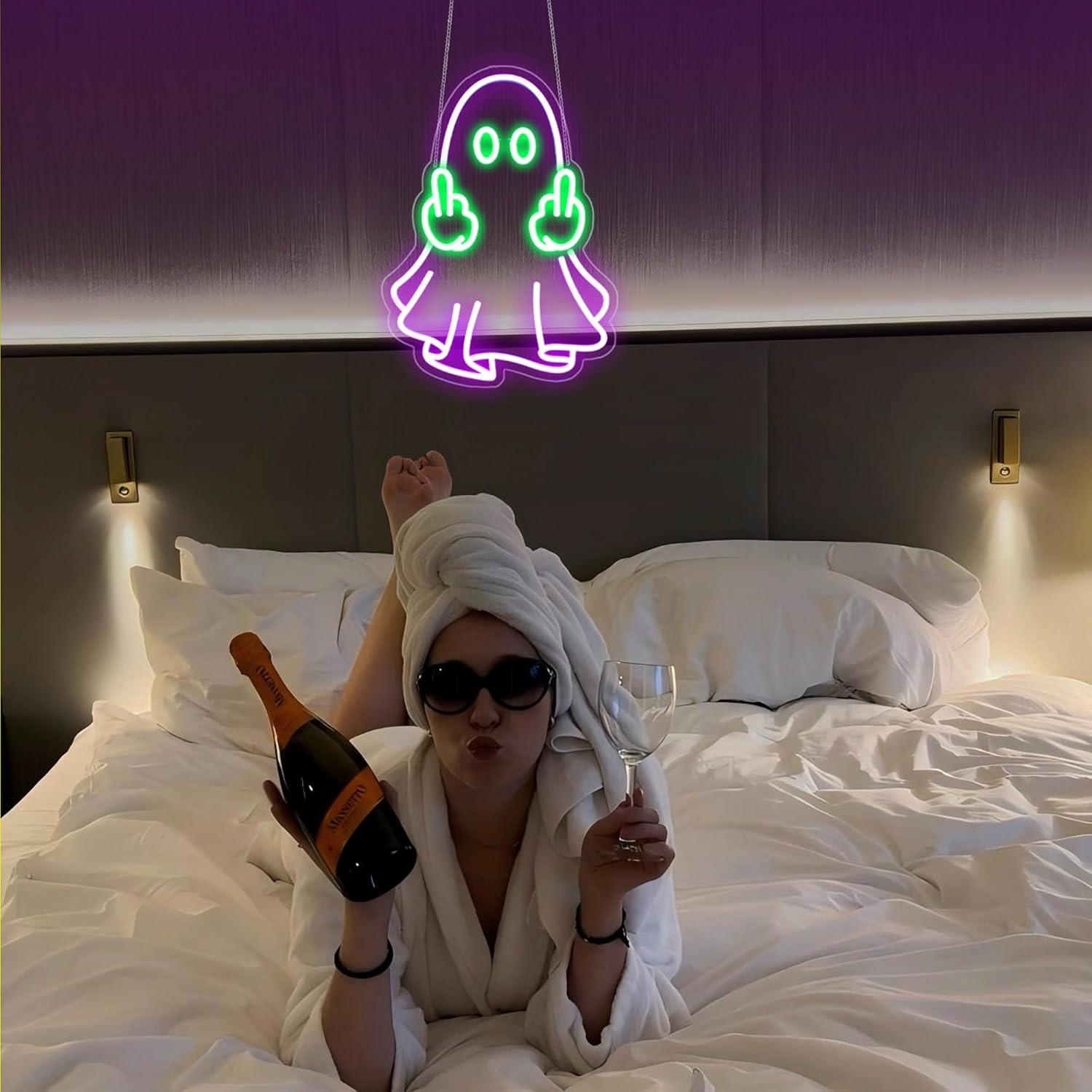 Ghost Neon Sign USB Powered LE - Lighting Decor In Room ulasan dan harga