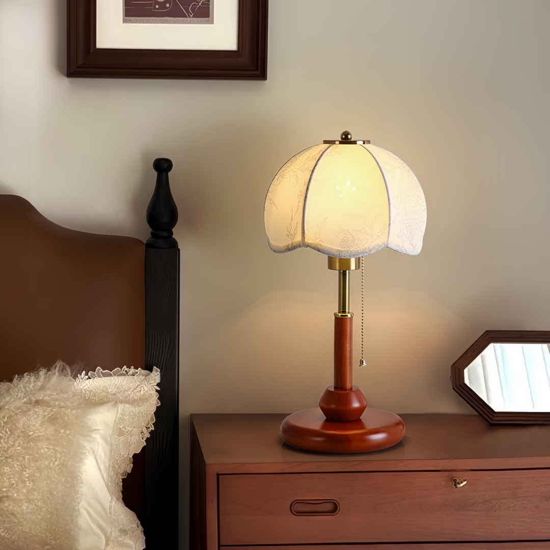 Vintage Scalloped Dome Table L - Lighting Decor In Room ulasan dan harga