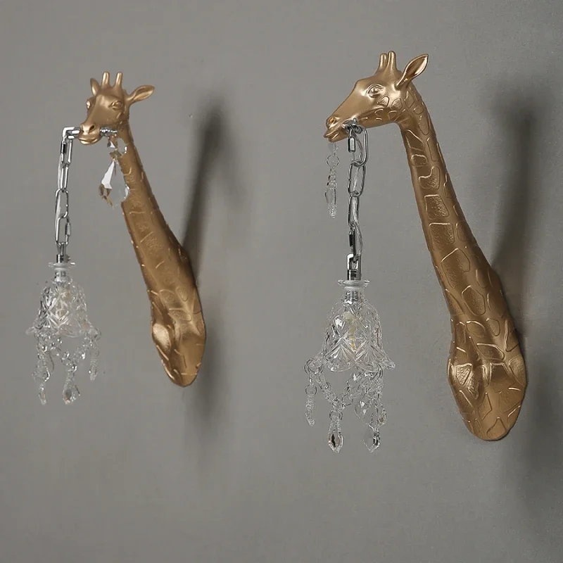Modern Creative Resin Giraffe  - Lighting Decoration On Wall ulasan dan harga