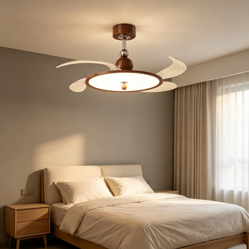 Retractable Blades Fan Ceiling - Lighting Decoration On Wall ulasan dan harga