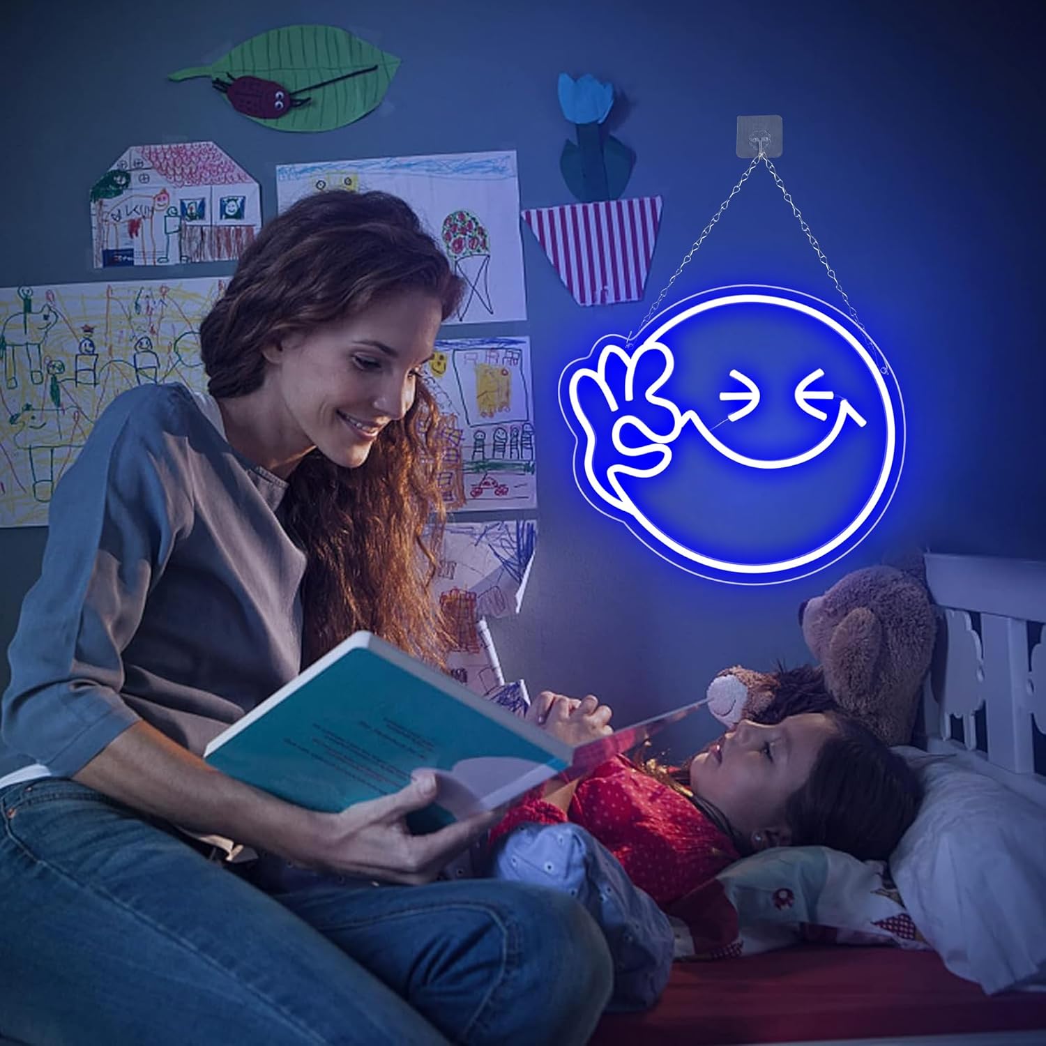 Emoji Smile OK  Neon Sign USB  - Ok Lighting Decor ulasan dan harga