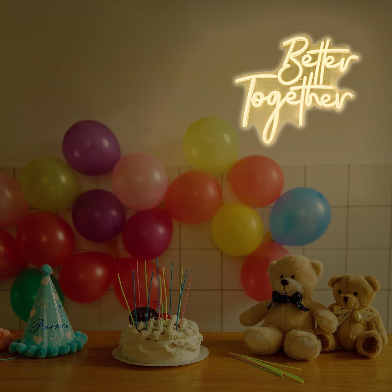 Better Together Neon Sign USB  - Room Lighting Bedroom Decor ulasan dan harga