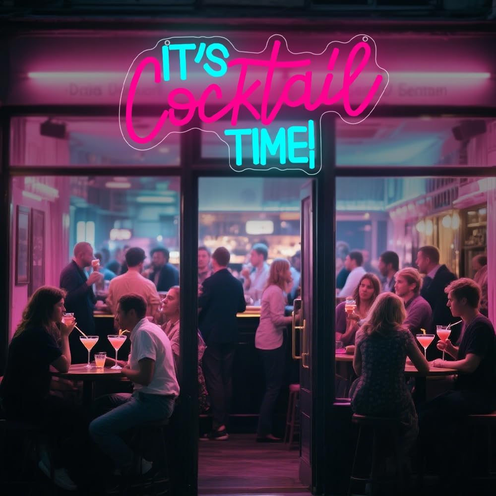 Cocktails Neon Sign USB Powere - Room Lighting Bedroom Decor ulasan dan harga