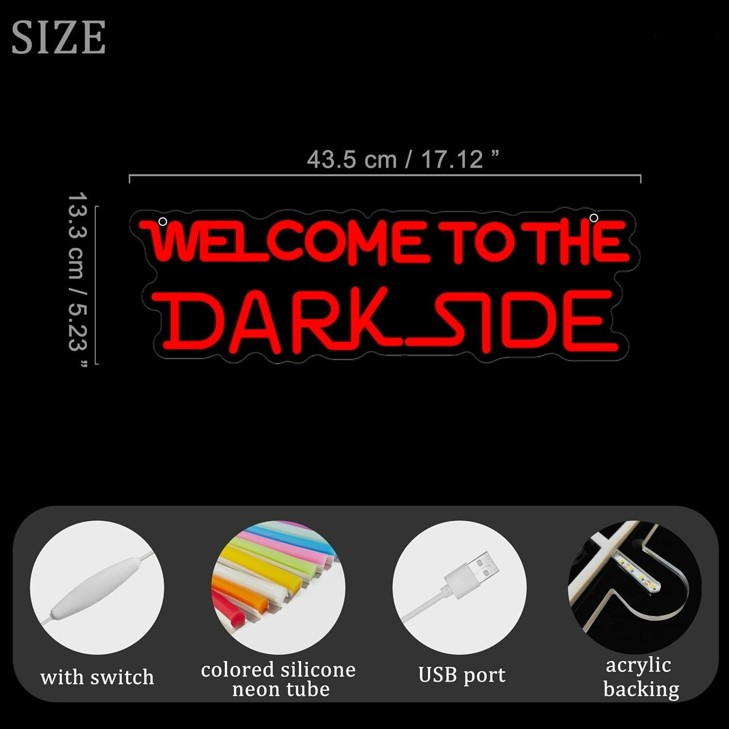 Welcome to the Dark Side Neon  - Room Lighting Bedroom Decor ulasan dan harga