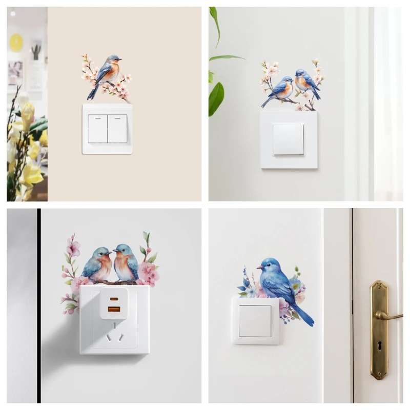 Bird On Cherry Blossom Branch  - Lighting Decoration On Wall ulasan dan harga