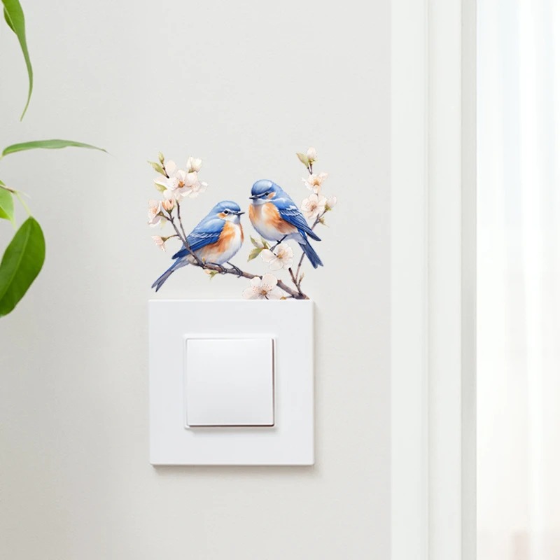 Bird On Cherry Blossom Branch  - Lighting Decoration On Wall ulasan dan harga