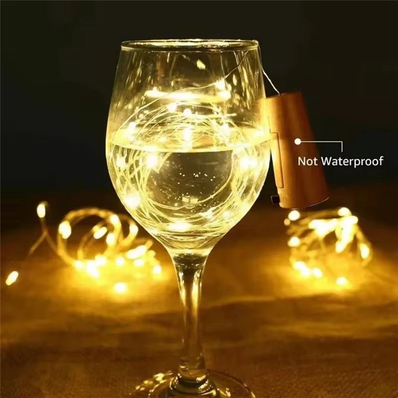 A20F-10Pcs Solar Wine Bottle S - Decor Lighting Cork ulasan dan harga