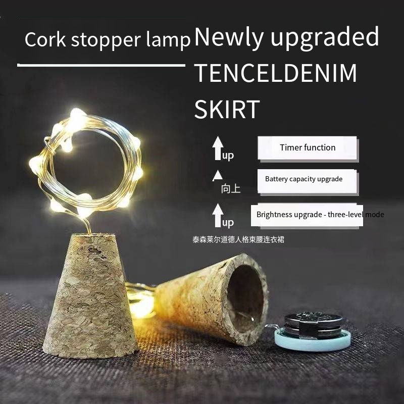 Wodden Bar LED Wine Bottle Cor - Decor Lighting Cork ulasan dan harga