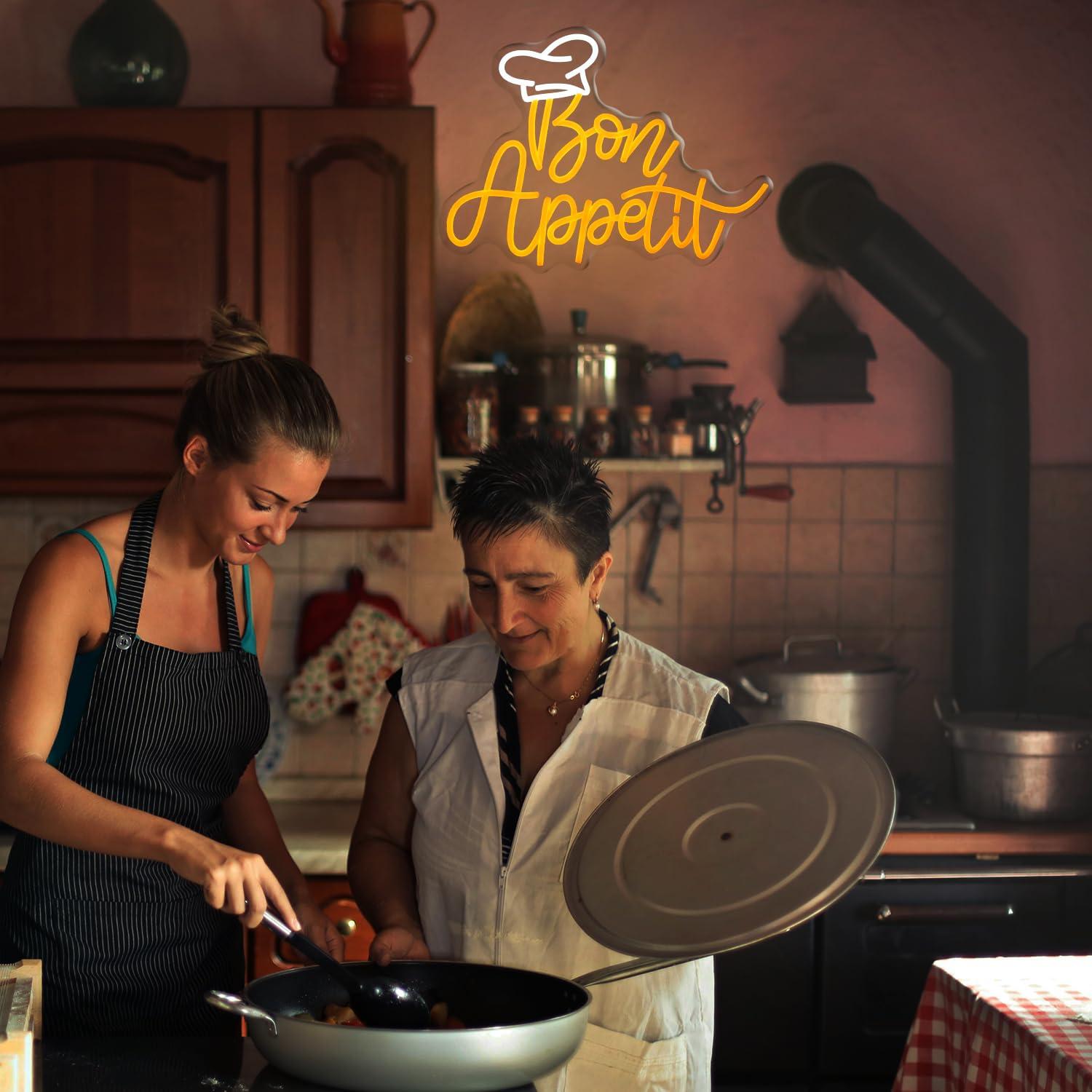Bon Appetit Chef Hat Neon Sign - Lighting Decor In Room ulasan dan harga