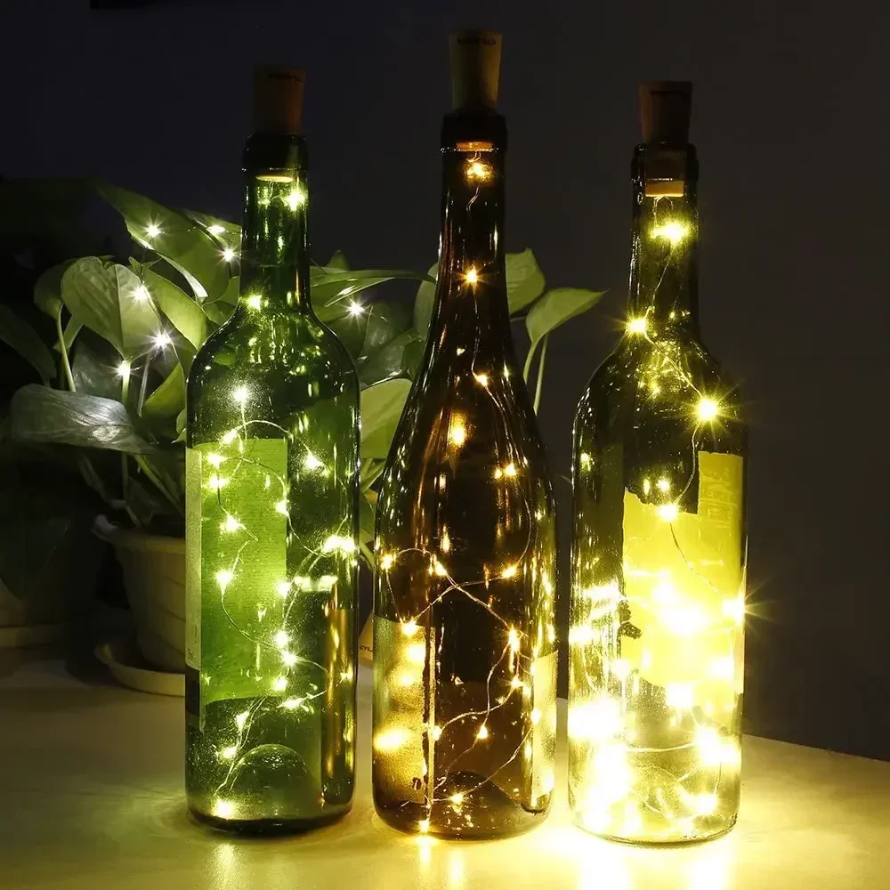 LED Wine Bottle Lights with Co - Decor Lighting Cork ulasan dan harga