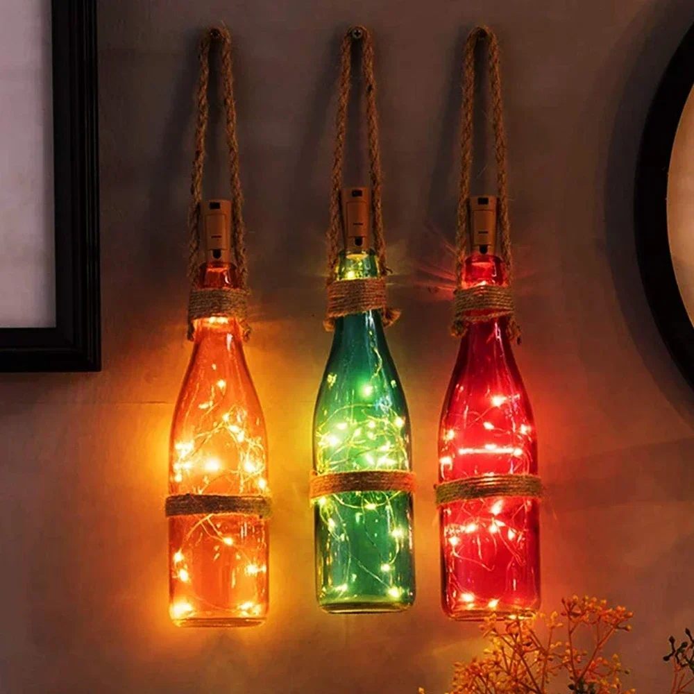 LED Wine Bottle Lights with Co - Decor Lighting Cork ulasan dan harga