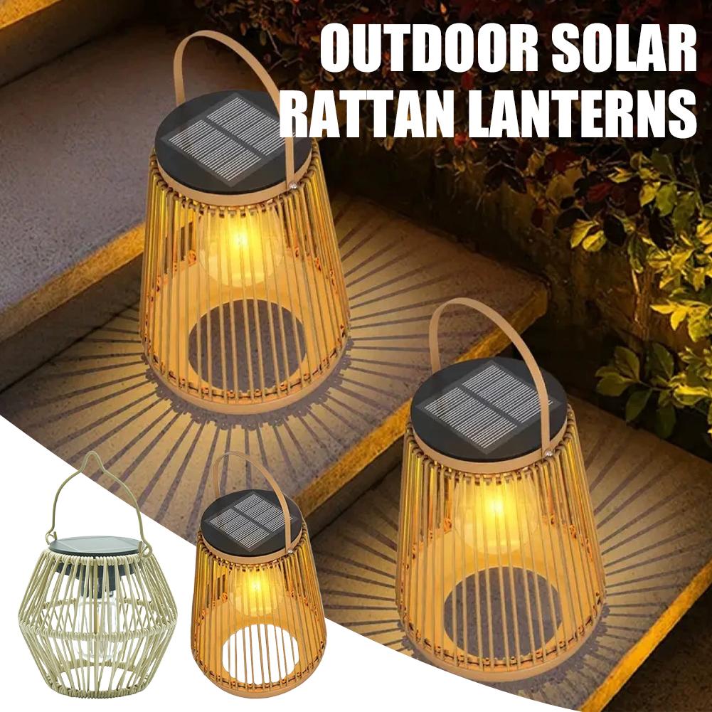 IP65 Waterproof Solar Rattan L - Decor Lighting Table Lamps ulasan dan harga