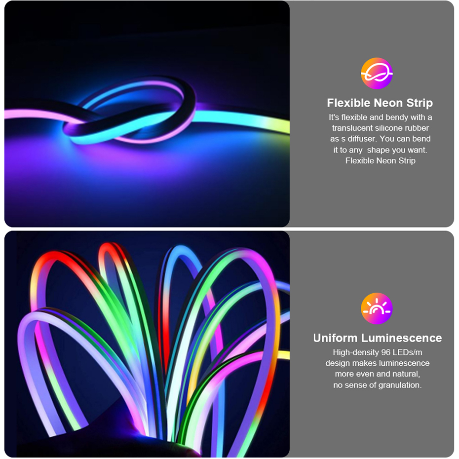 12V RGBIC LED Neon Light Strip - Decor Lighting Uk ulasan dan harga