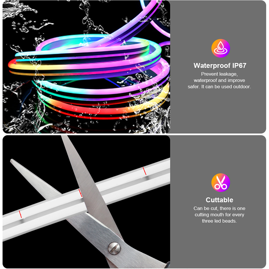 12V RGBIC LED Neon Light Strip - Decor Lighting Uk ulasan dan harga