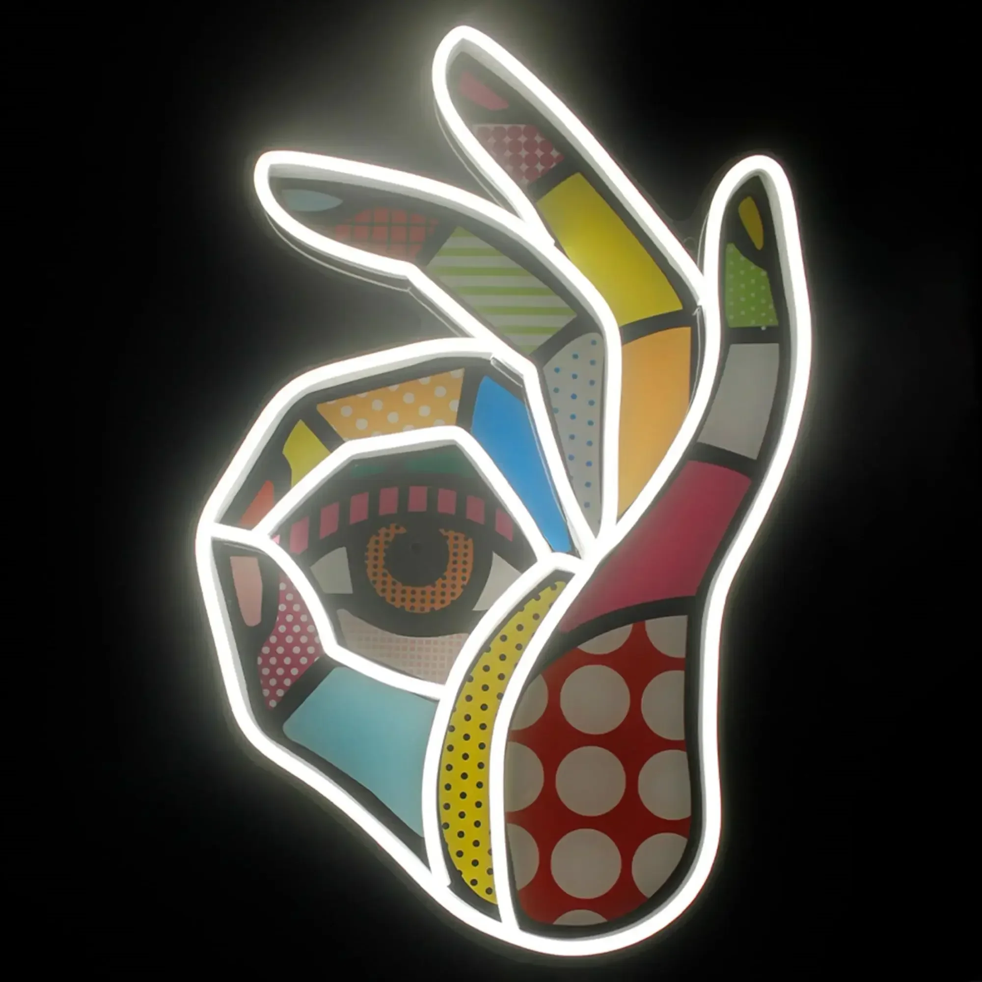 Okay Neon Sign Printed OK LED  - Ok Lighting Decor ulasan dan harga