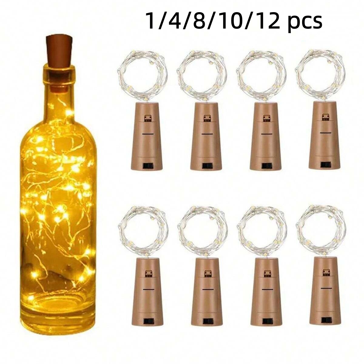 10/12 Pack Bottle Lights with  - Decor Lighting Cork ulasan dan harga