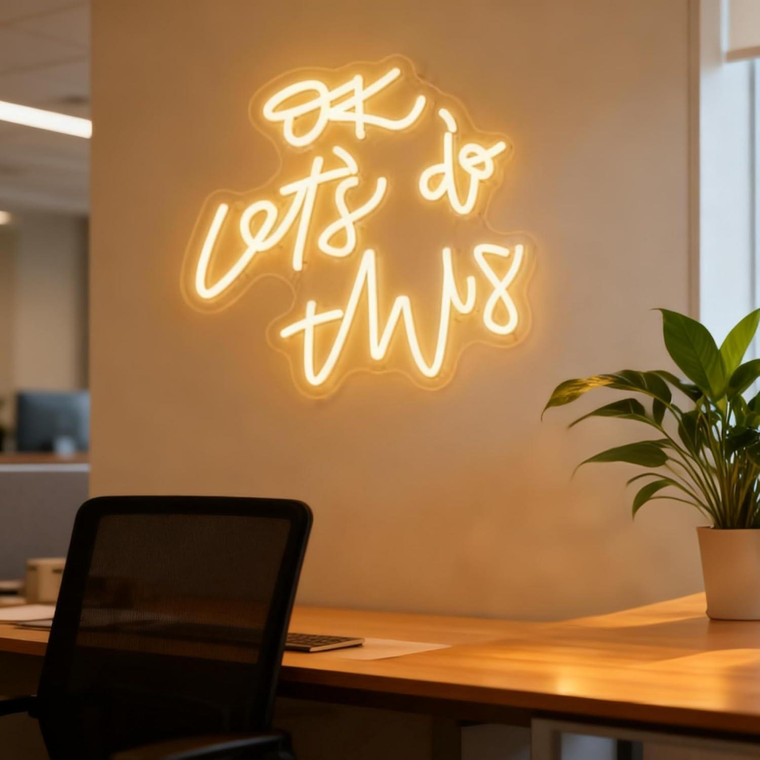 OK Let’s Do This Neon Sign Mot - Ok Lighting Decor ulasan dan harga