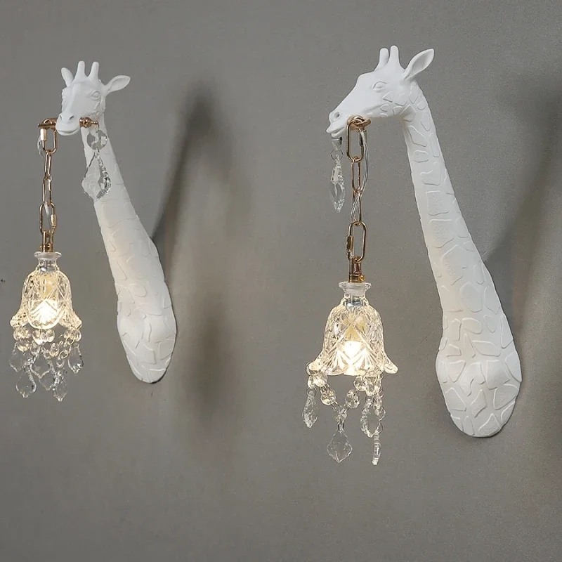 Nordic New Resin Giraffe LED W - Lighting Decoration On Wall ulasan dan harga