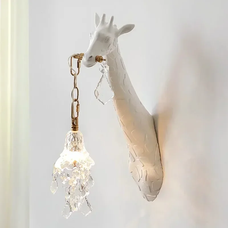 Nordic New Resin Giraffe LED W - Lighting Decoration On Wall ulasan dan harga