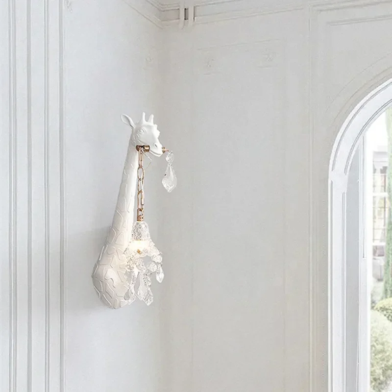 Nordic New Resin Giraffe LED W - Lighting Decoration On Wall ulasan dan harga