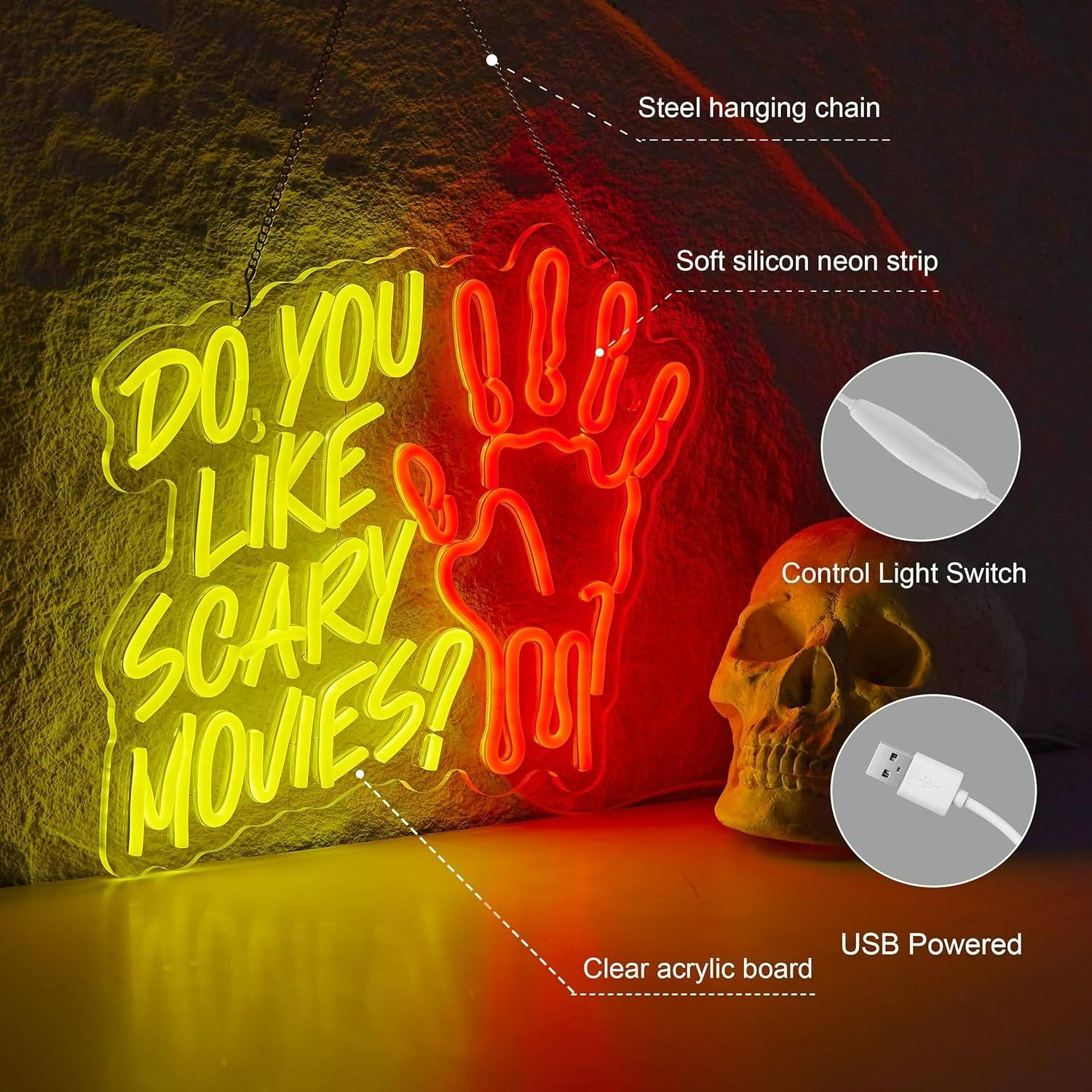 Do You Like Scary Movies Neon  - Lighting Decor In Room ulasan dan harga