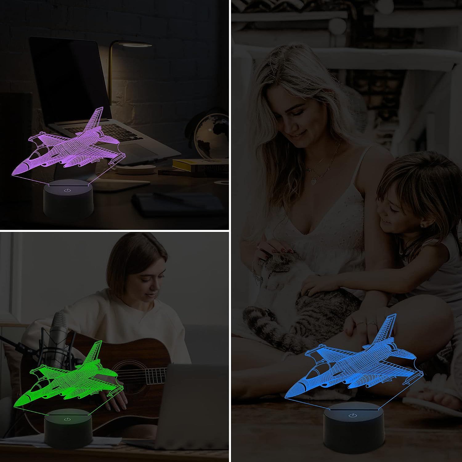 3D Visual Airplane Night Light - Lighting Visual ulasan dan harga